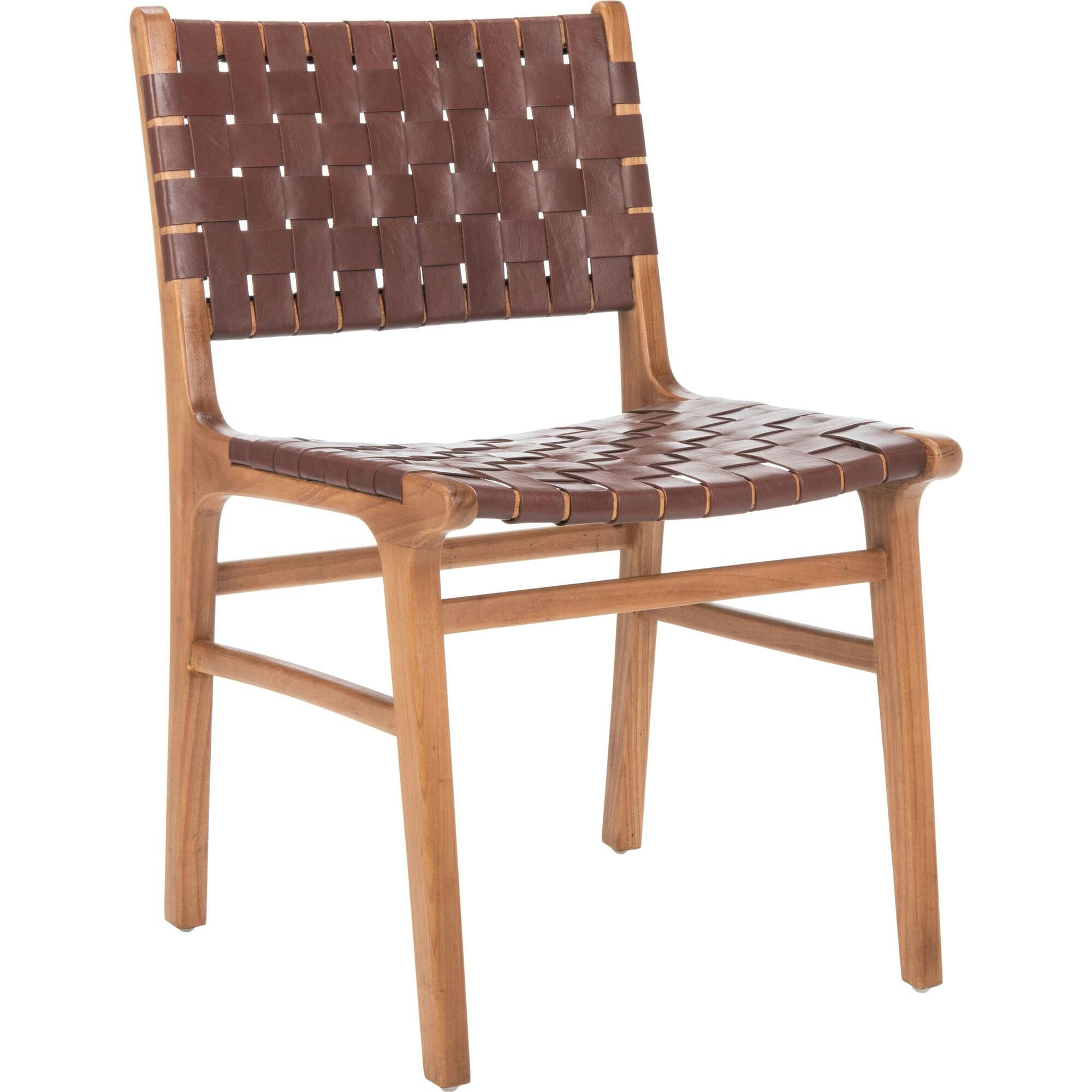 Taika Woven Leather Accent Chair