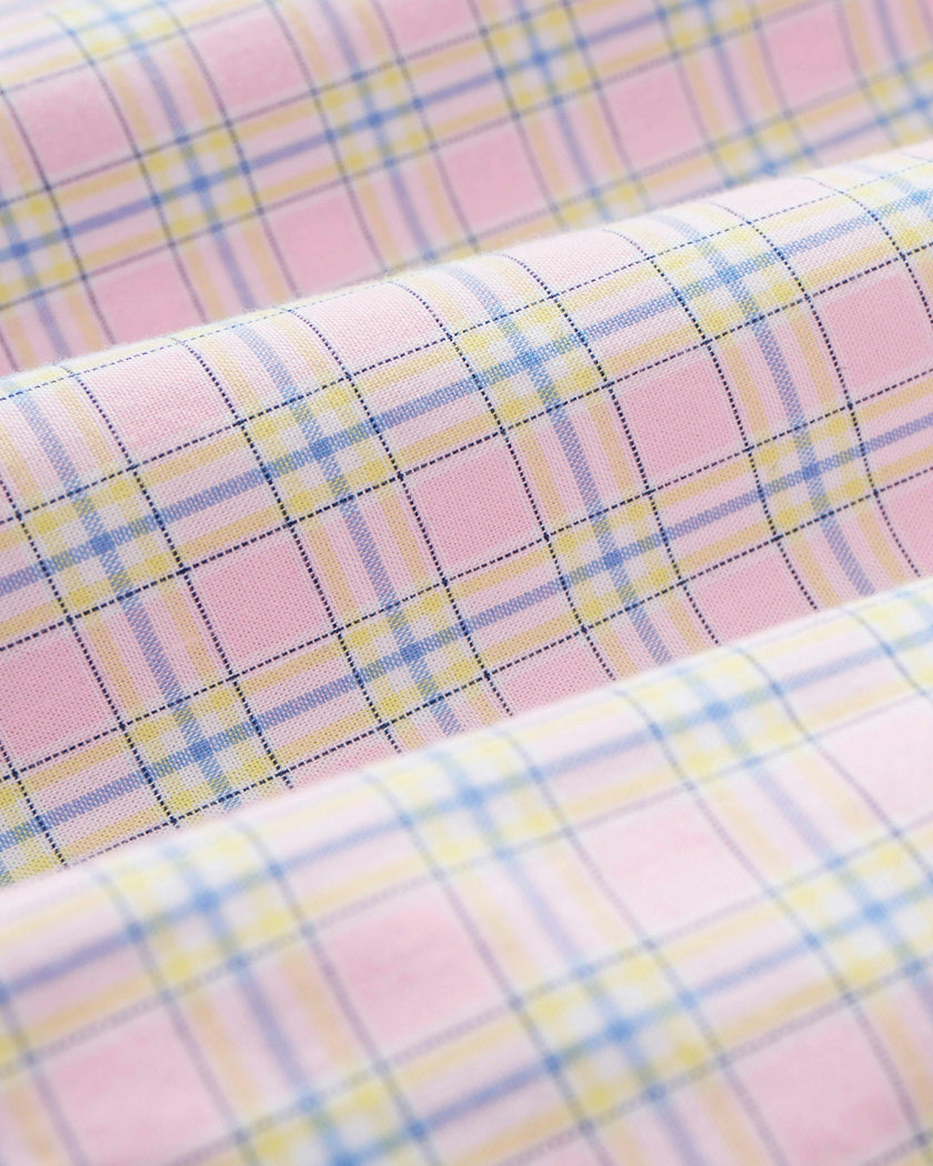 Women's Twill Pajama Set in Peony Plaid