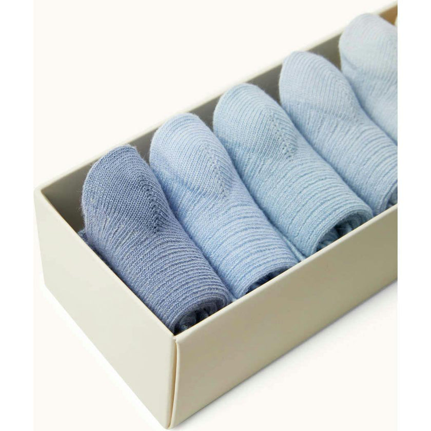 Bijou Set Of 7 Socks - Cream