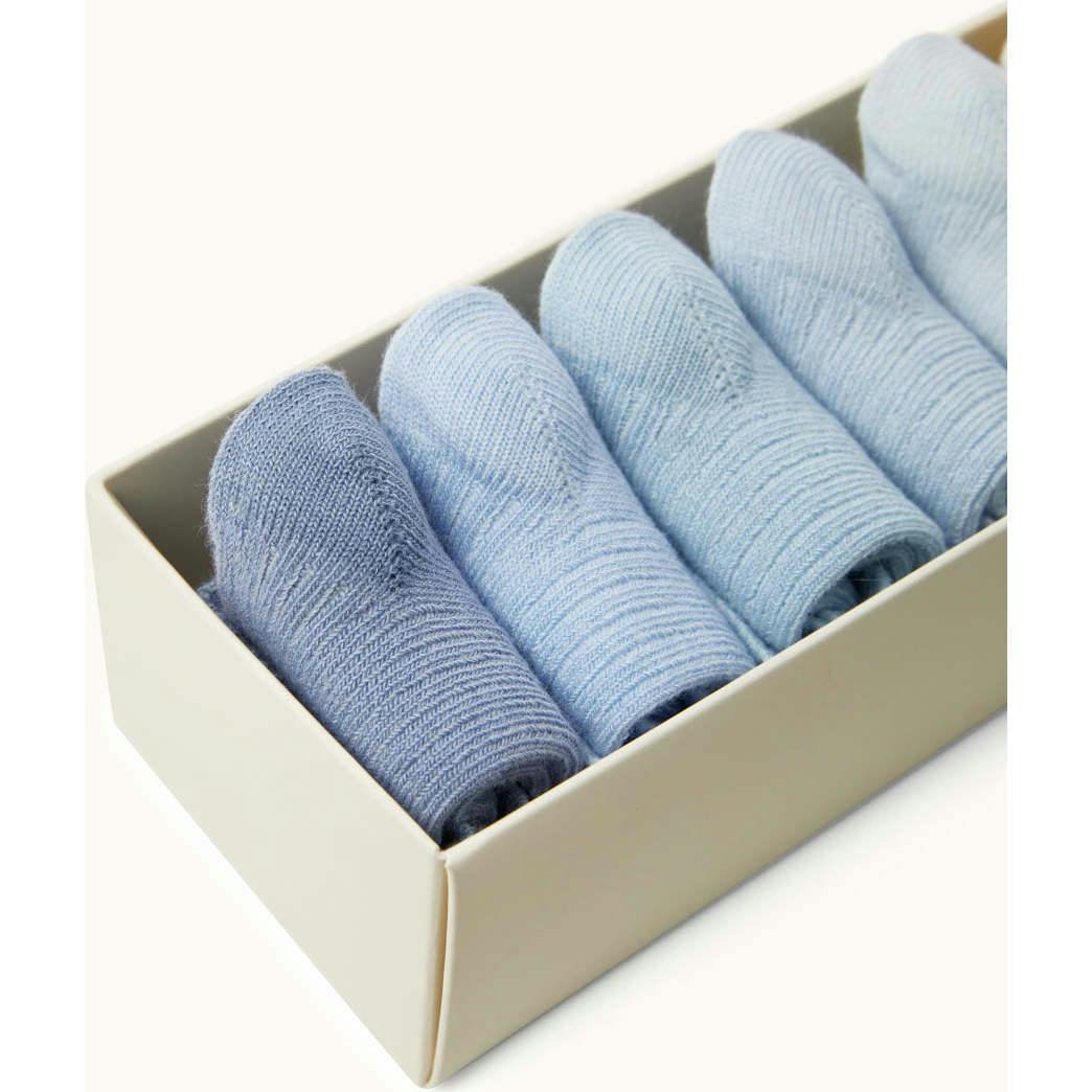 Bijou Set Of 7 Socks - Cream