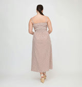 The Larissa Nap Dress - Cognac Gingham
