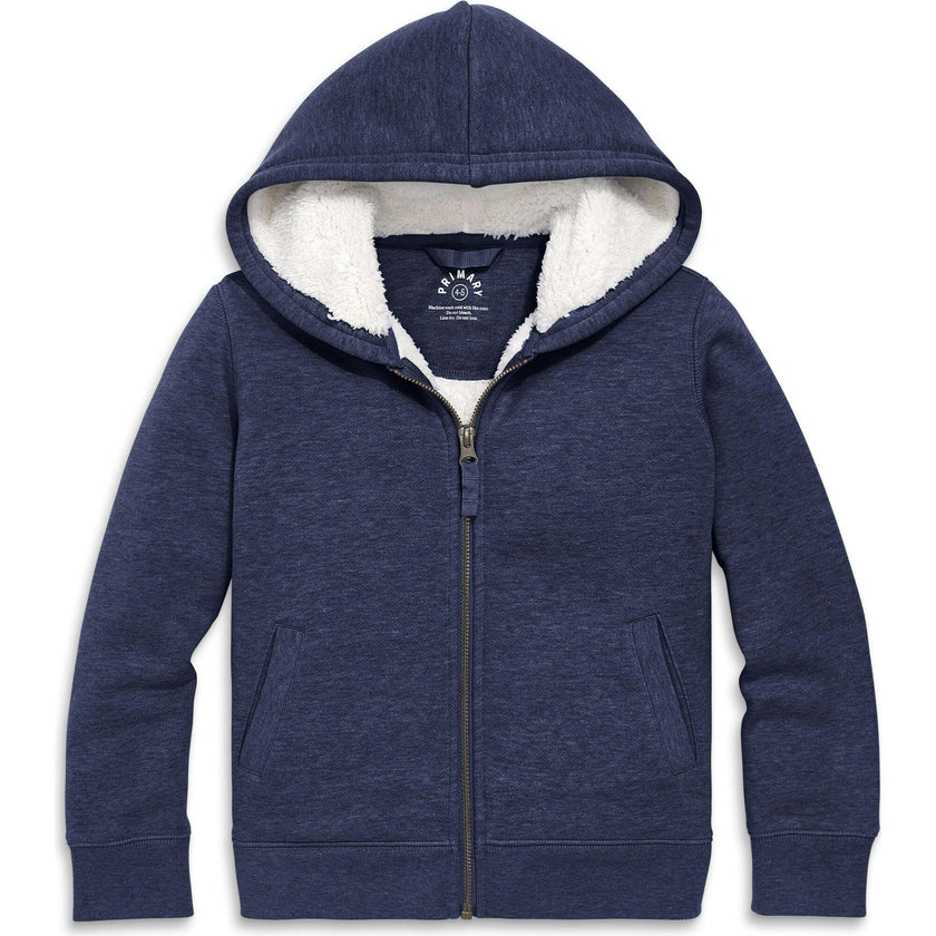 Kids teddy fleece-lined zip hoodie