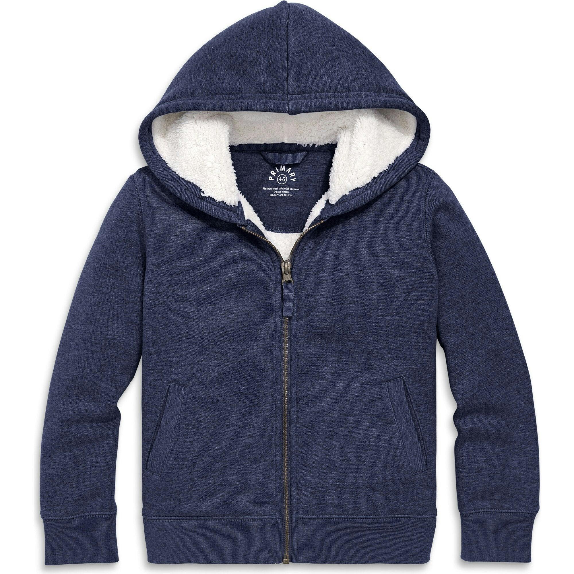 Kids teddy fleece-lined zip hoodie