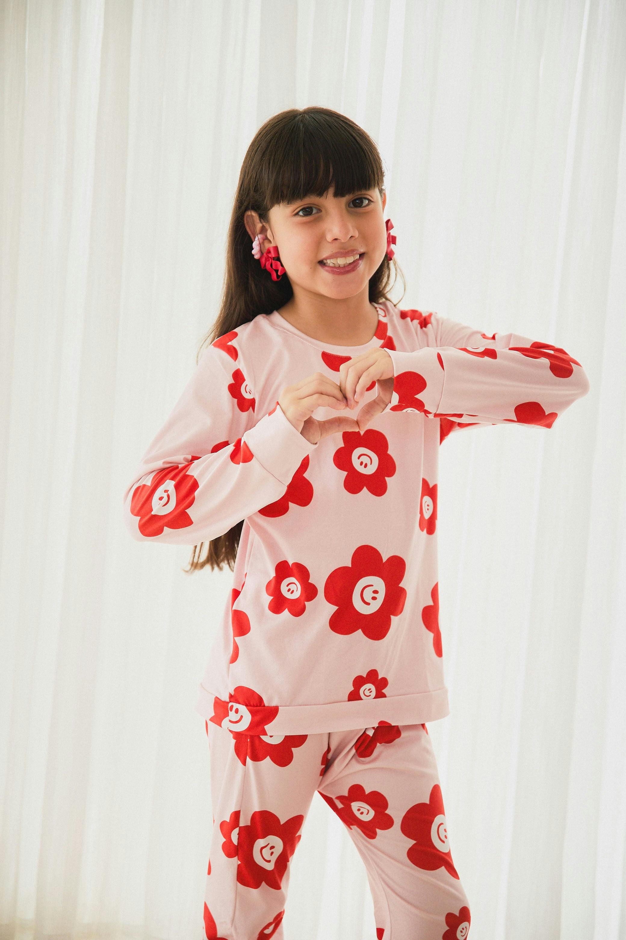 Smiley Flowers Loungewear Set