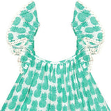 Mini Eva Girl's Dress Pineapple Crush Lagoon, Green