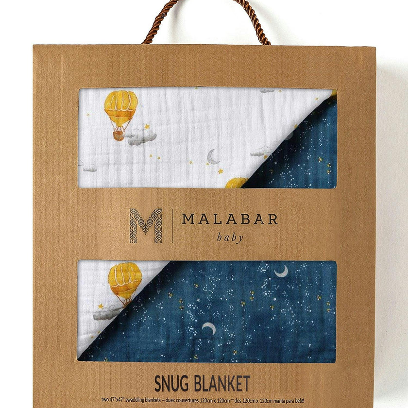 Organic Muslin Four-Layer Reversible Snug Blanket