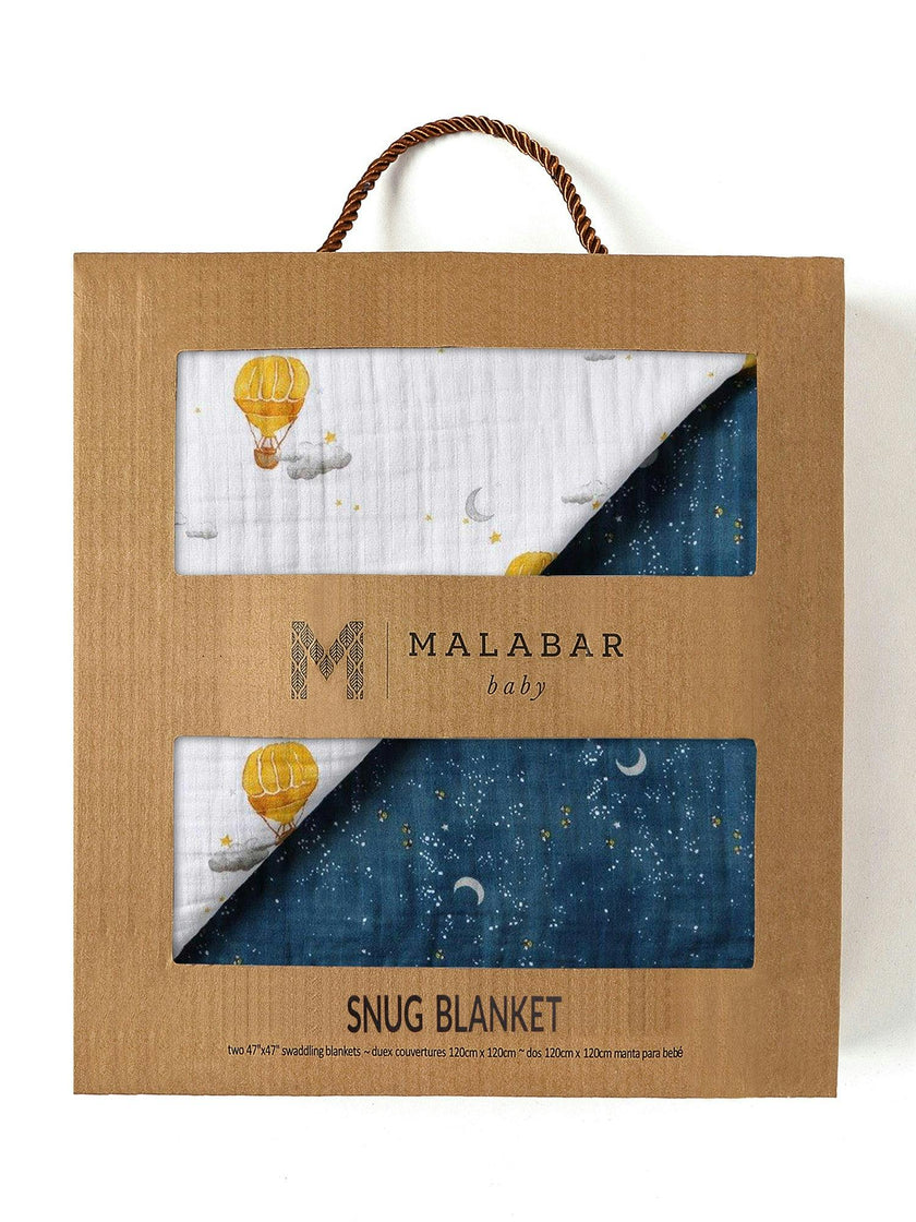 Organic Muslin Four-Layer Reversible Snug Blanket