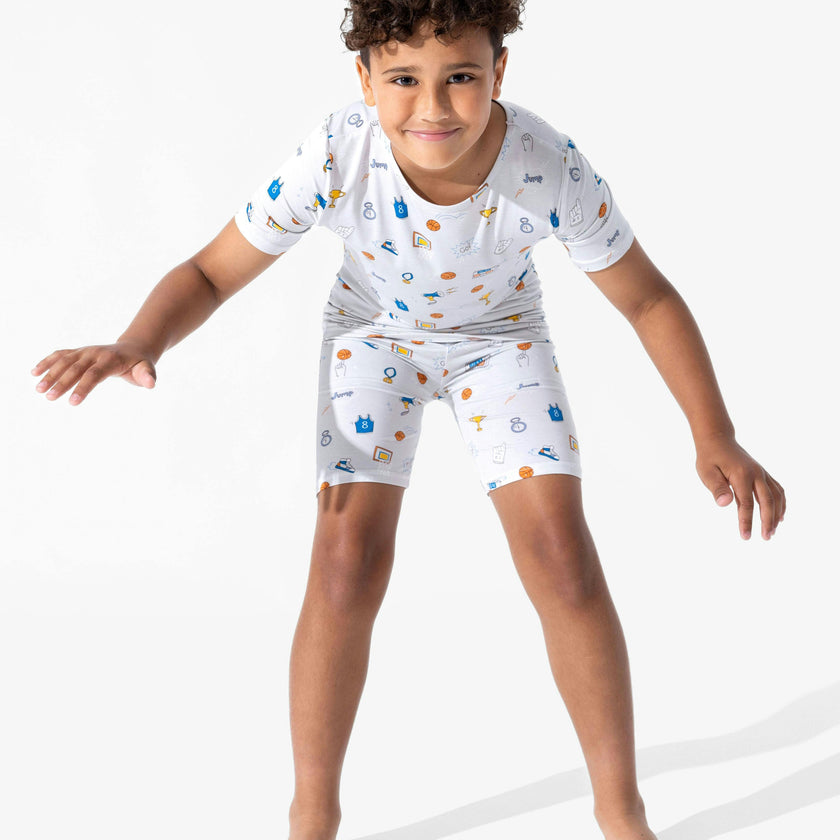 All Star Basketball Bamboo Kids Pajama Short Set
