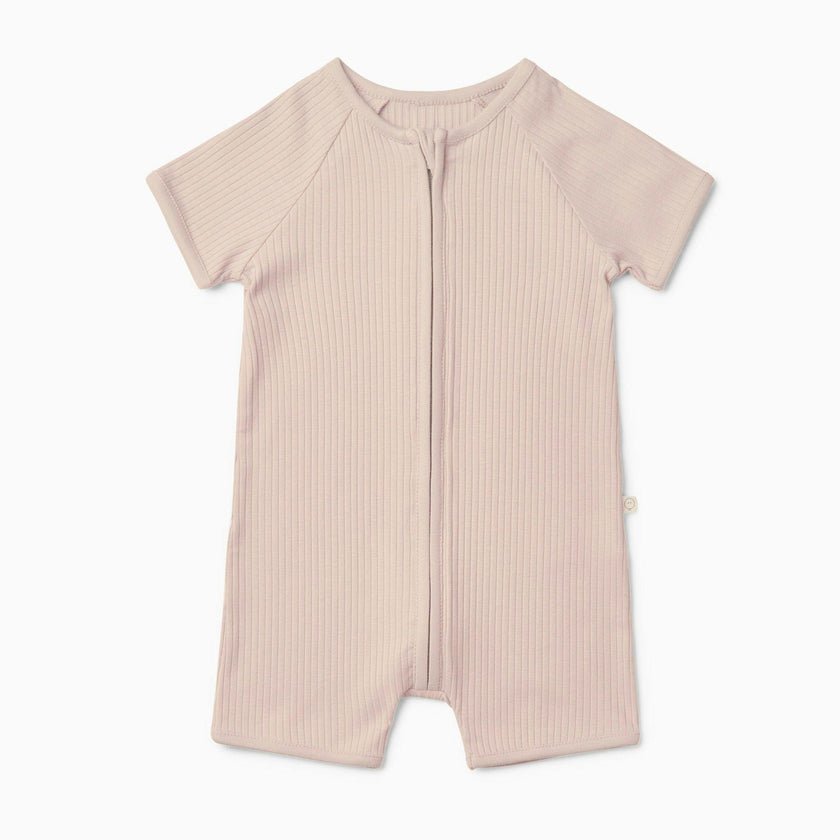 Ribbed Zip Summer Pajamas