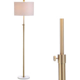 June 65" Adjustable Metal/Marble LED Floor Lamp