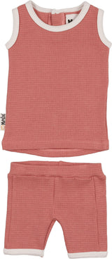 Waffle Knit Tank Set