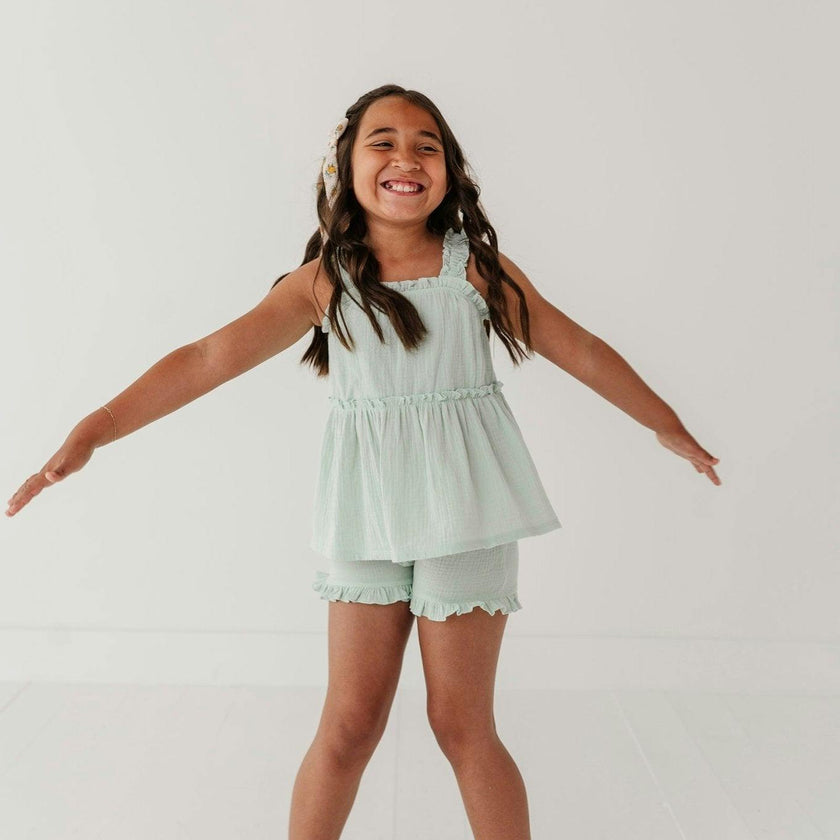 Ruffle Gauze Shorts