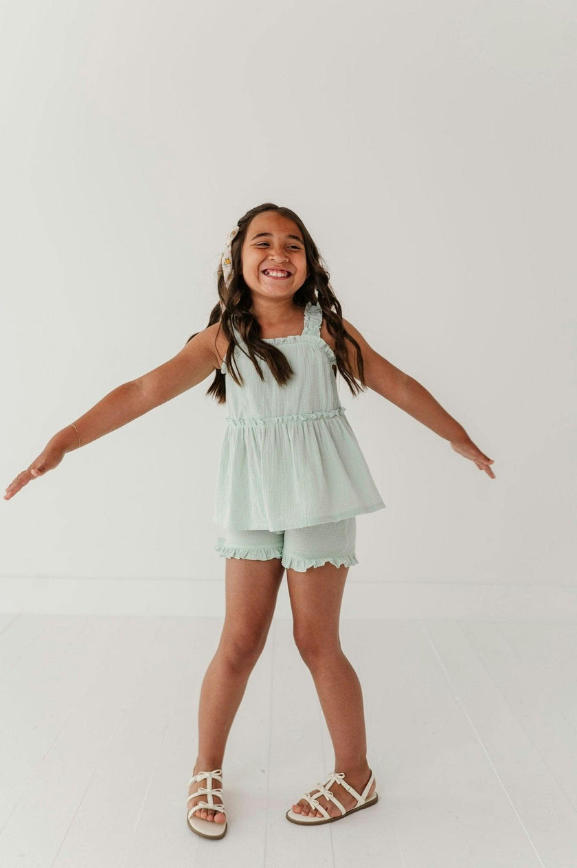 Ruffle Gauze Shorts