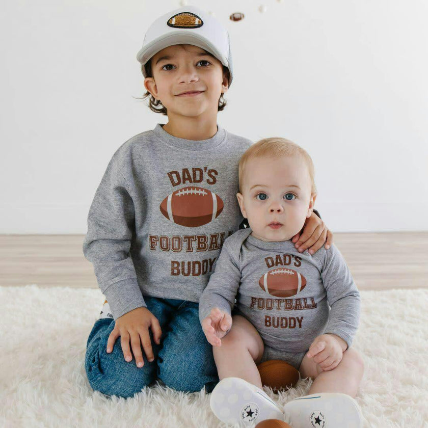 Dad's Football Buddy Sweatshirt - Gray