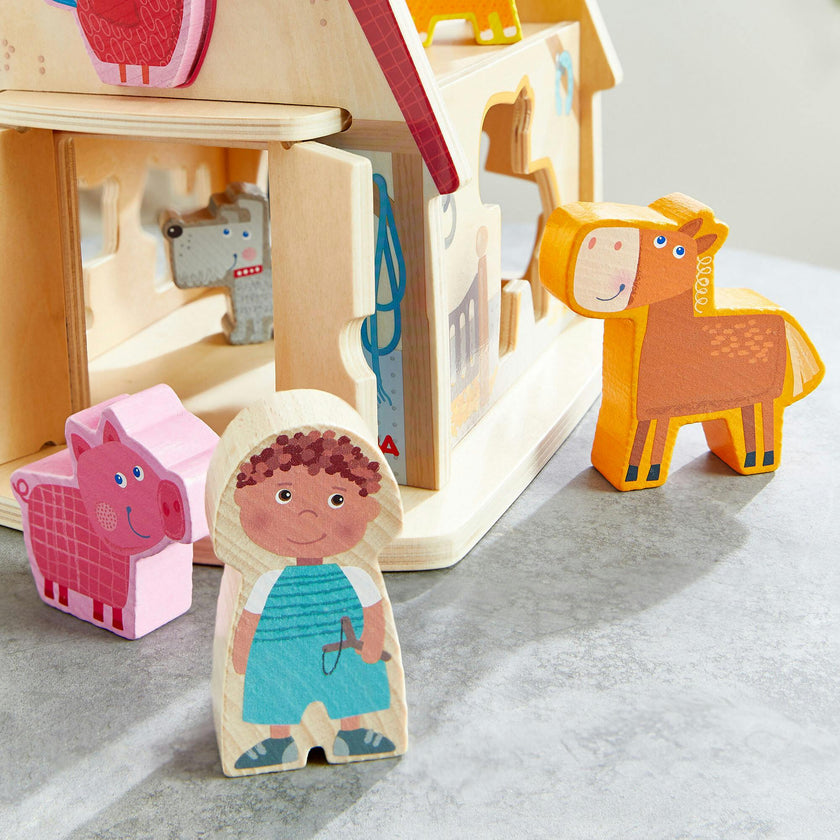 Farmhouse Sorting Box Wooden Shape Sorter Toy
