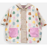 Tree Print Rain Hooded Poncho