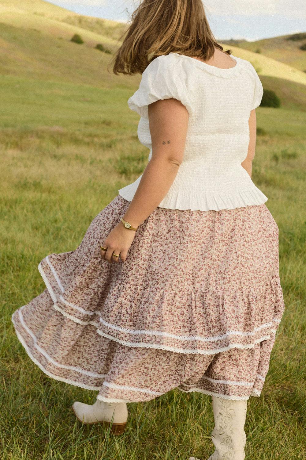 Annalise Midi Skirt in Philocaly Floral