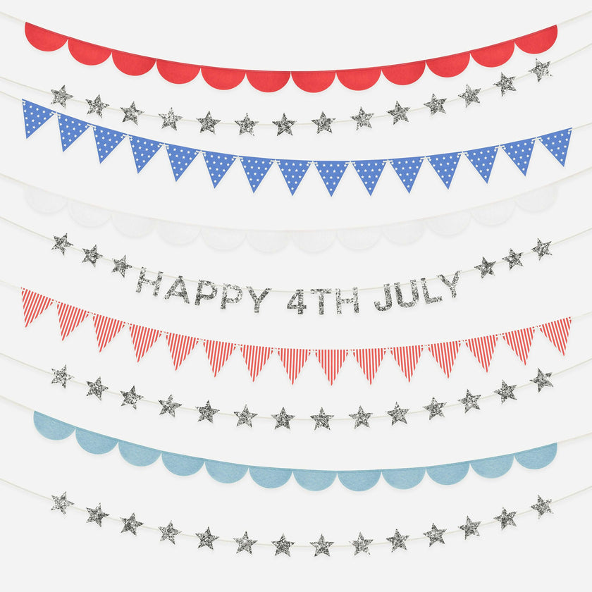 4th July Stars & Stripes Garland Set