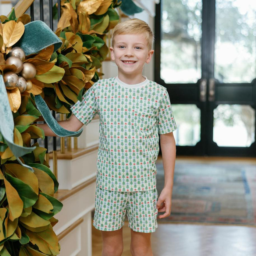 Charles Boys' Short Set - Tree Topper Stars