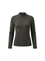 Printed Micro Mock Neck Tee
