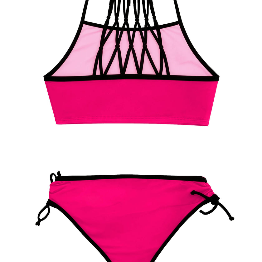 Amber Cropped Tankini Swimsuit with Rhinestone Detail