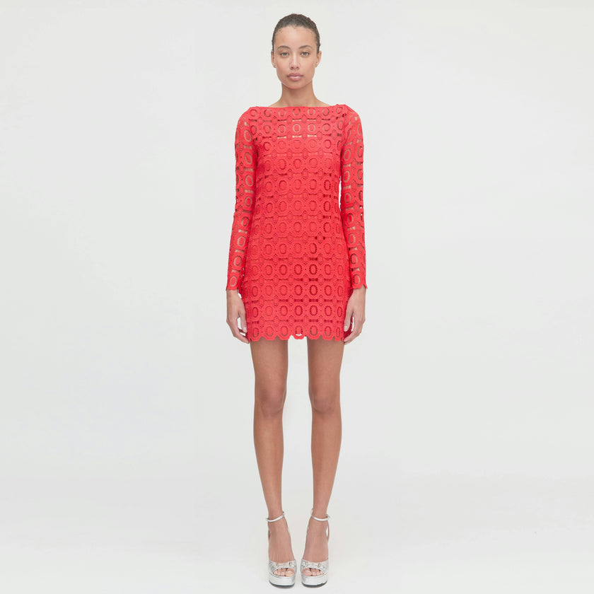 The Eliza Mini Dress - Poppy Lace