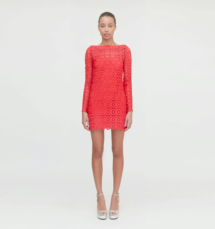 The Eliza Mini Dress - Poppy Lace
