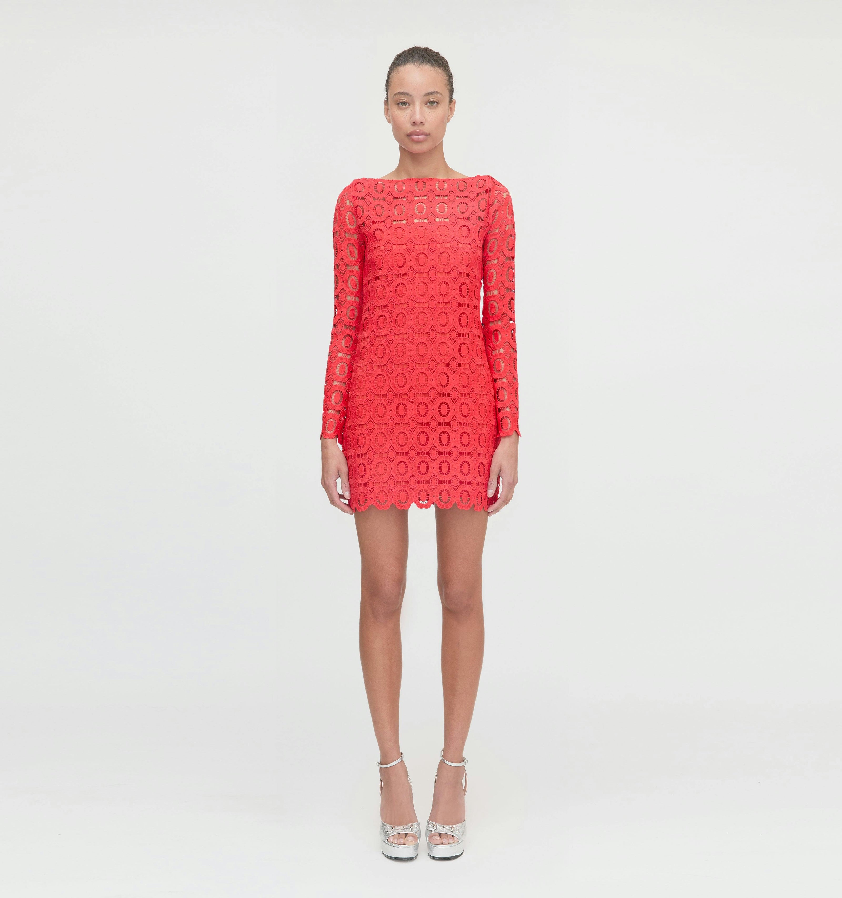 The Eliza Mini Dress - Poppy Lace