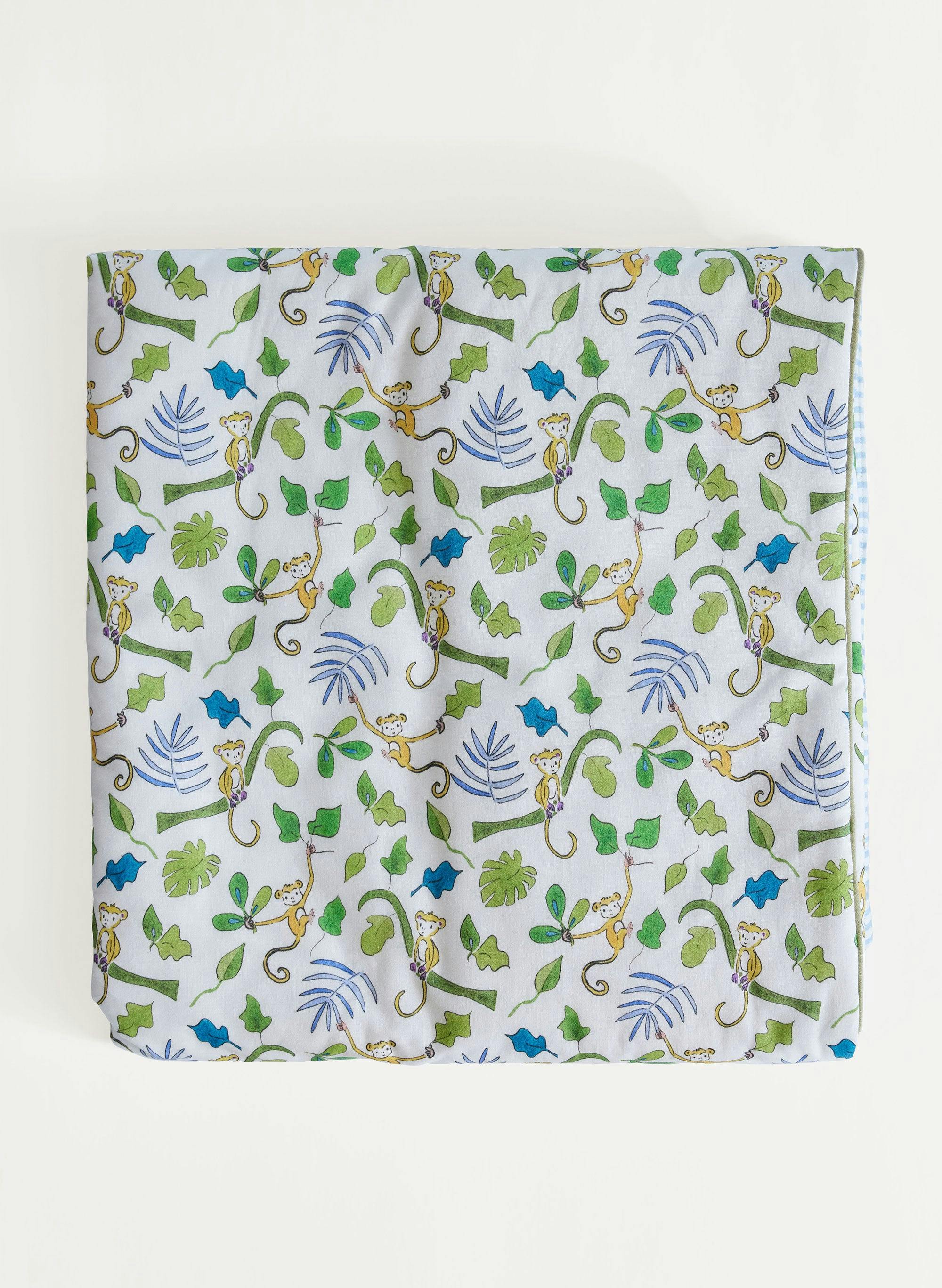 Oh Baby! Shawl Blanket, Bib & Burp Set - Happy Monkey