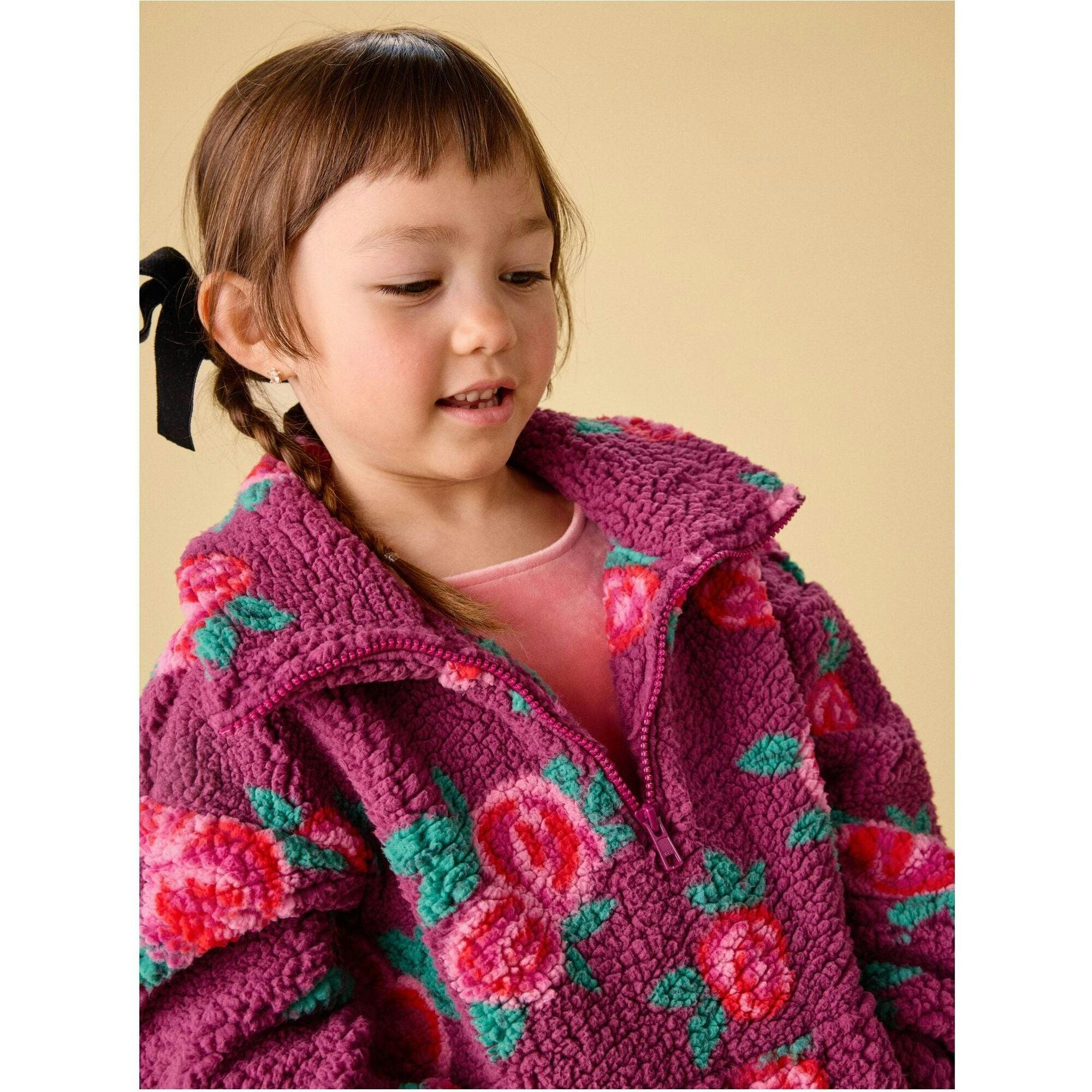 Teddy Fleece Pullover, Purple
