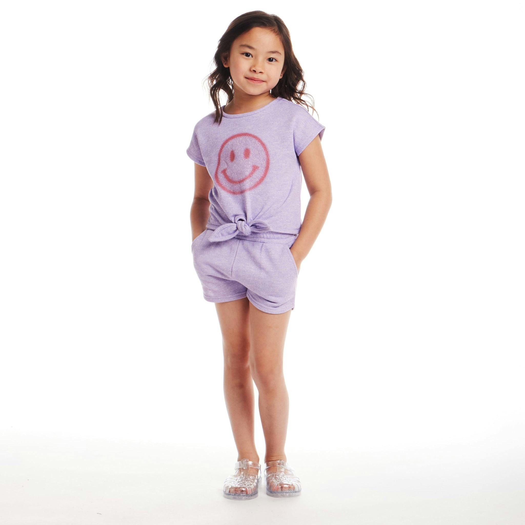 Kids Girls Tie-Front Top & Short Set