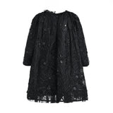 Black Lace Long-Sleeve Dress