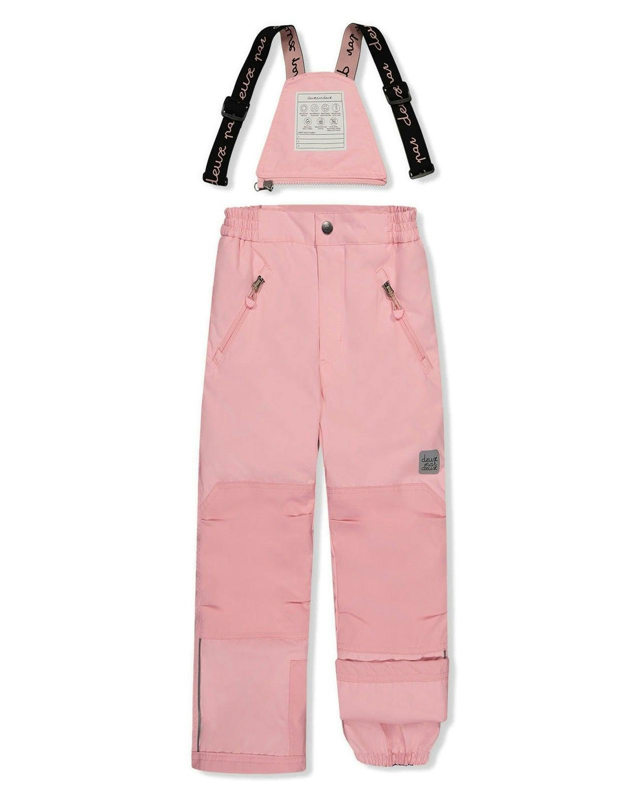 Two Piece Play Snowsuit Pink Minit Flower Print With Pink Pants