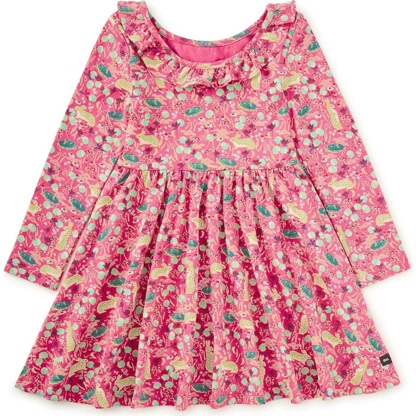 Ruffle Collar Ballet Dress, Pink