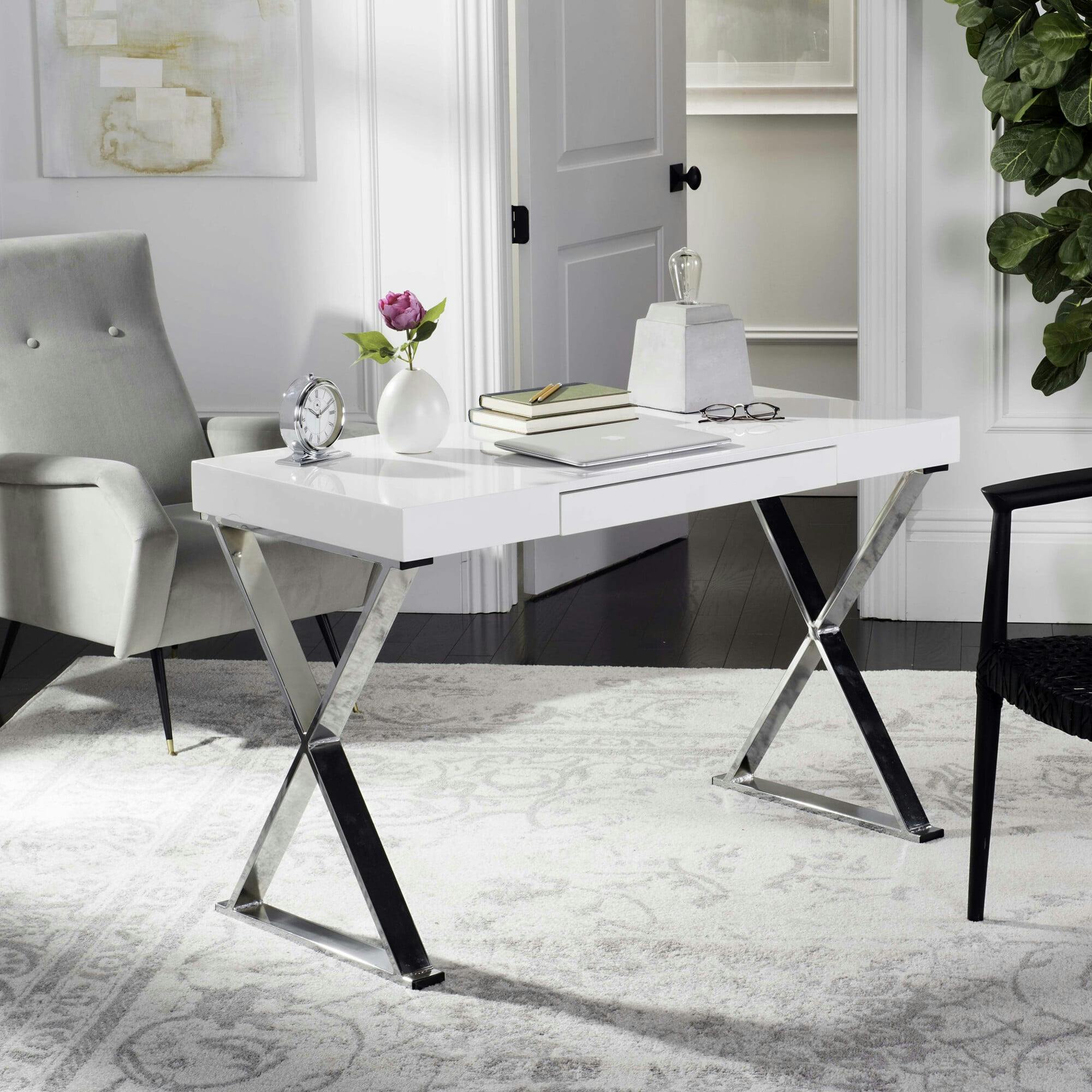 Paley Lacquer & Chrome Desk