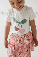 Girl's Short Sleeve Tee Cherries