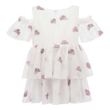 White Rose Overlay Dress