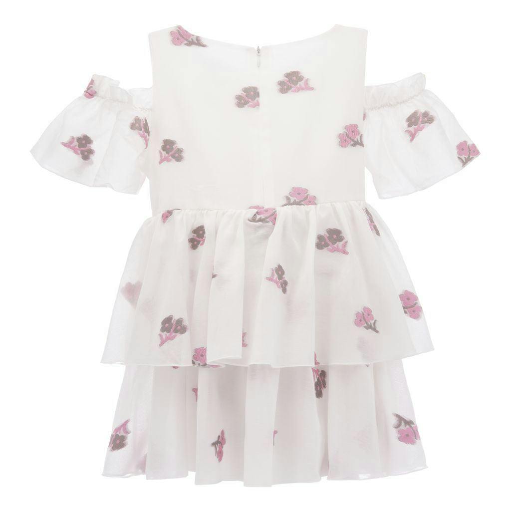 White Rose Overlay Dress