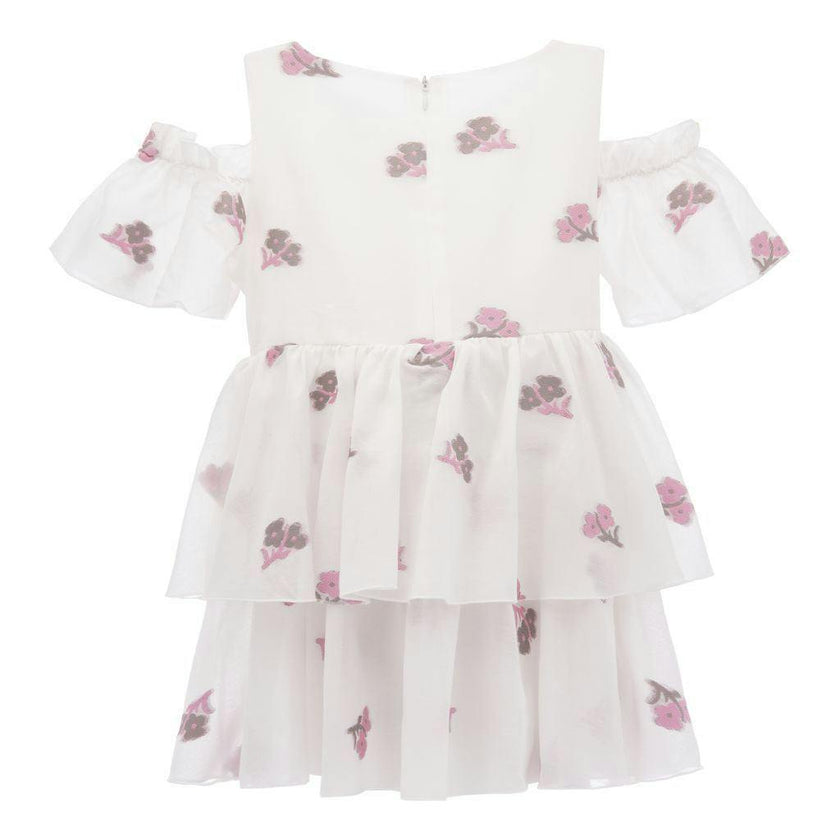 White Rose Overlay Dress