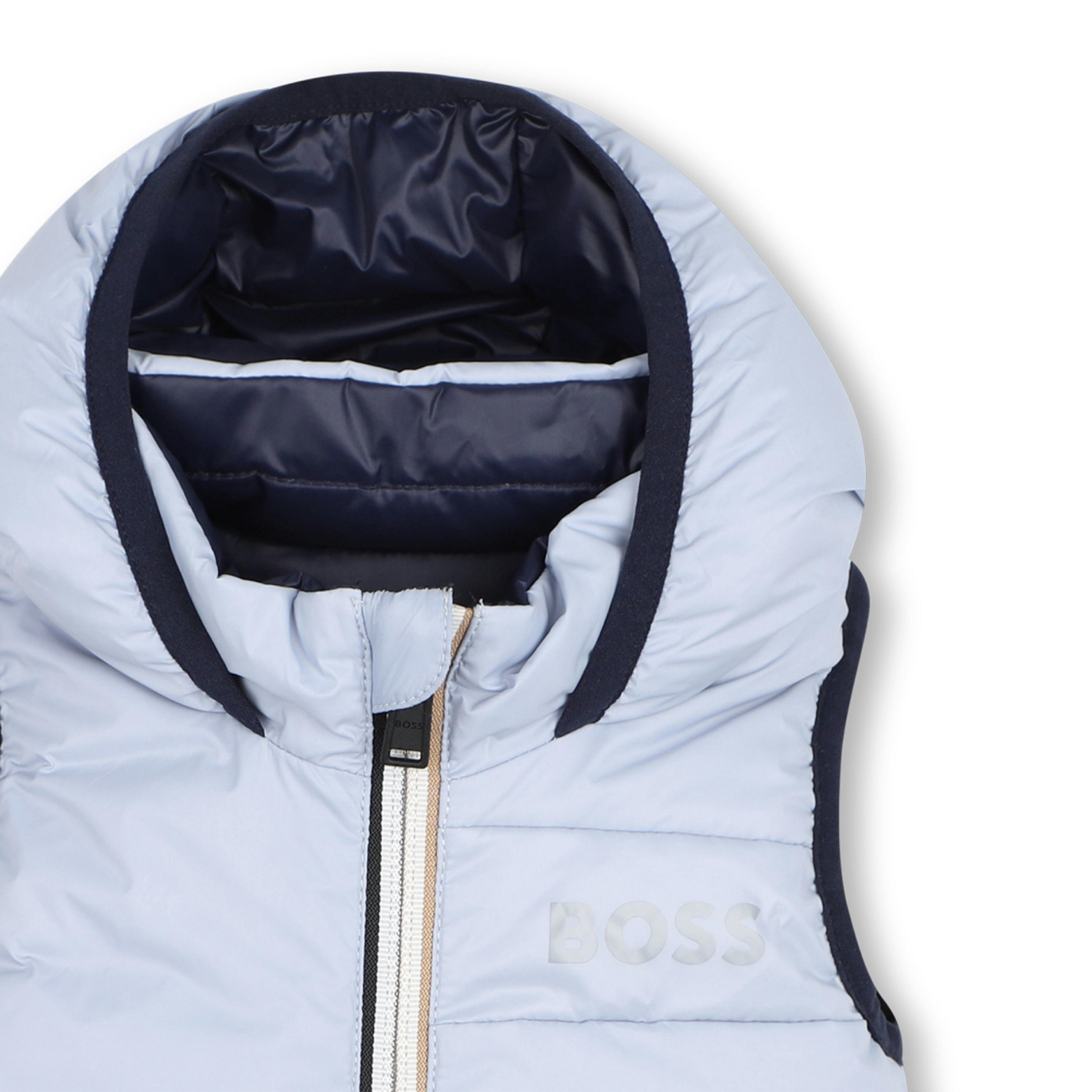 Pale Blue Reversible Hooded Vest