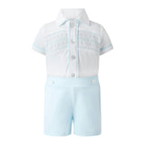 Pima Jersey Smocked Top and Short Set