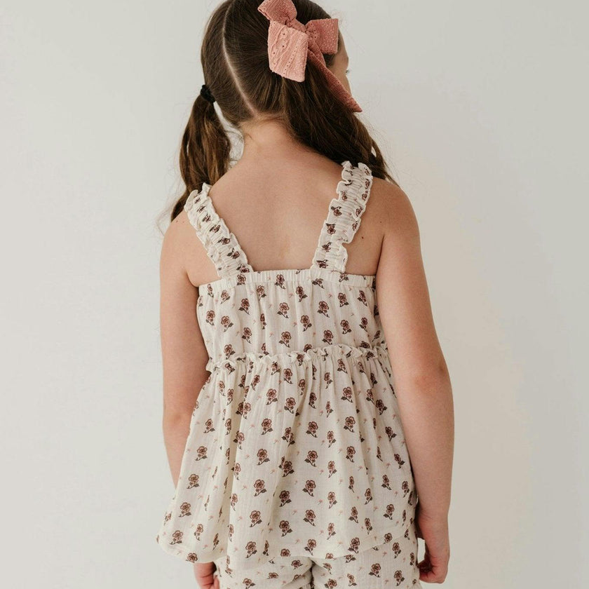 Ruffle Gauze Tank