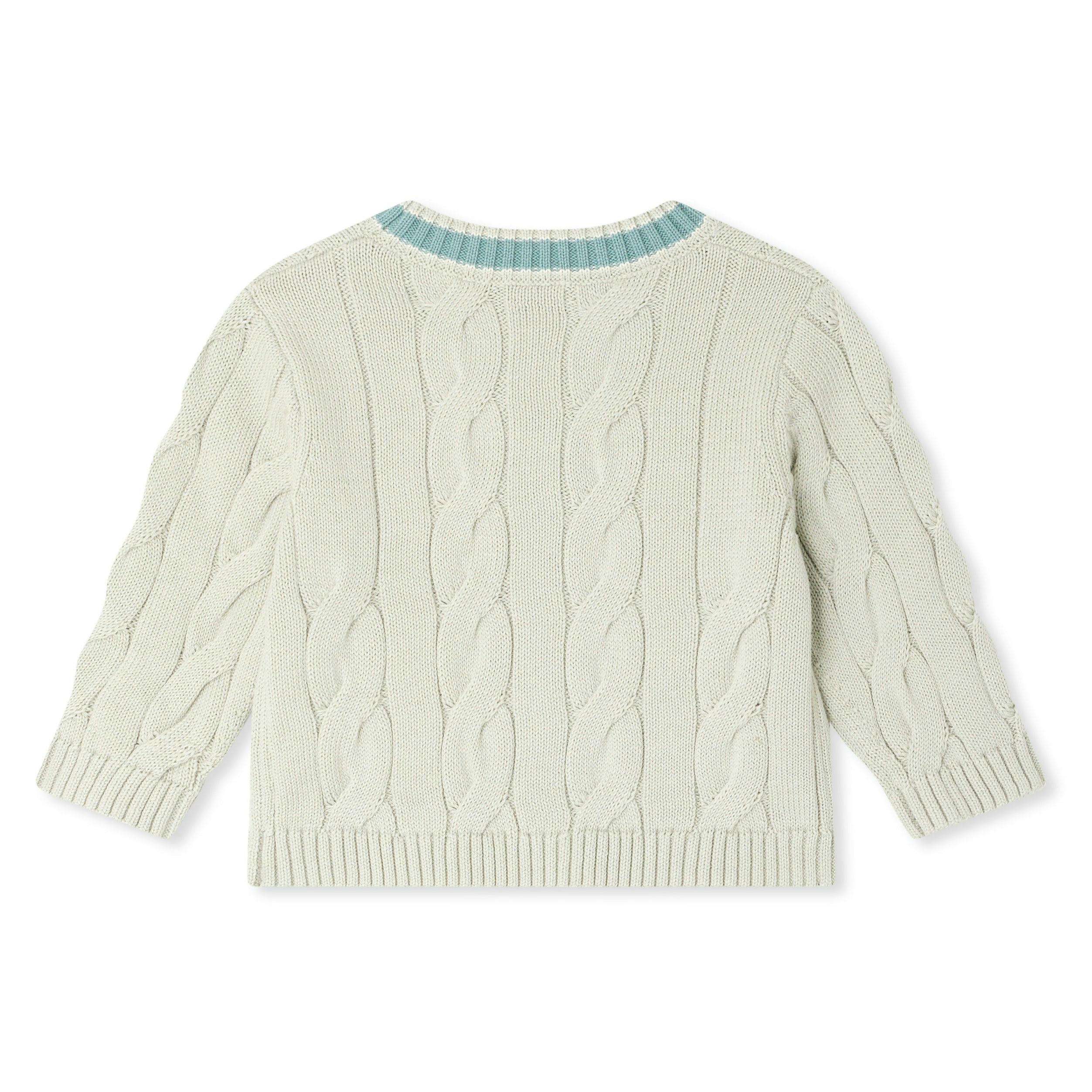 BONPOINT Giorginol Baby Cardigan - Bleu Gris