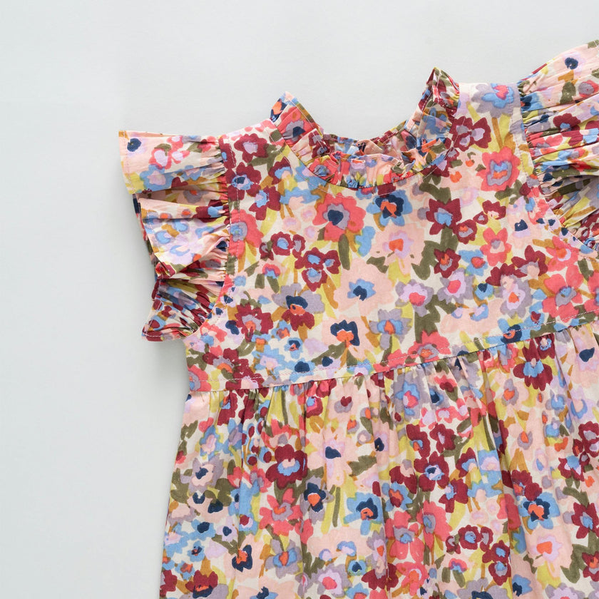 Baby Girls Jennifer Jumper - Burgundy Sketched Floral