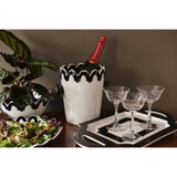 Black Arabesque Scallop Ice Bucket
