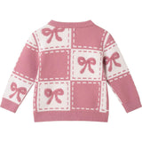 Infant Chenille Sweater Set with Headband| Pink Bows