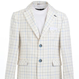 White Henry Checkered Blazer Suit Set