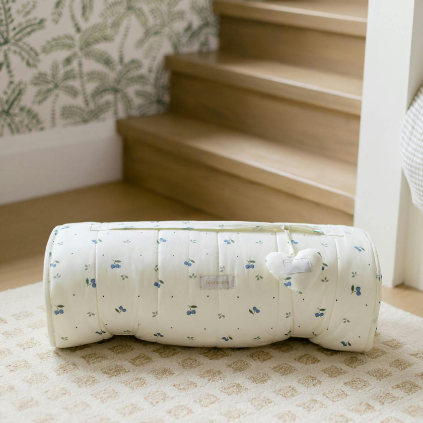 Organic Toddler Nap Roll-N-Rest Mat Set (Blueberry)