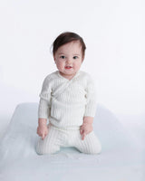 Cotton Wrap Top - Ribbed