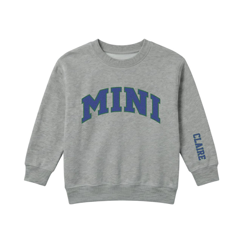 MINI Personalized Printed Sweatshirt, Gray